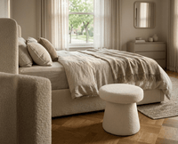 Clawz Cotton Ottoman White