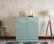 Colaba Two Door Multipurpose Wooden Sideboard Cabinet - Sideboard - Furniselan Silt-Green