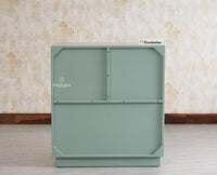 Colaba Two Door Multipurpose Wooden Sideboard Cabinet - Sideboard - Furniselan Silt-Green