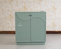 Colaba Two Door Multipurpose Wooden Sideboard Cabinet - Sideboard - Furniselan Silt-Green