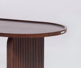 Columbia Solid Wood Oval Coffee Table - Coffee Table - Furniselan  - Teak-Finish