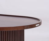 Columbia Solid Wood Oval Coffee Table - Coffee Table - Furniselan  - Teak-Finish