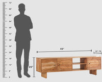 Columbia Solid Wood Tv Cabinet - Tv Cabinet - Furniselan - Natural-Finish