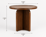 Columbia Wooden Round Side Table Corner Table
