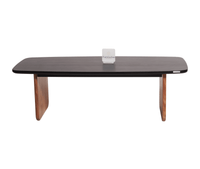 Columbus Solid Wood Coffee Table - Coffee Table - Furniselan - Black-Top