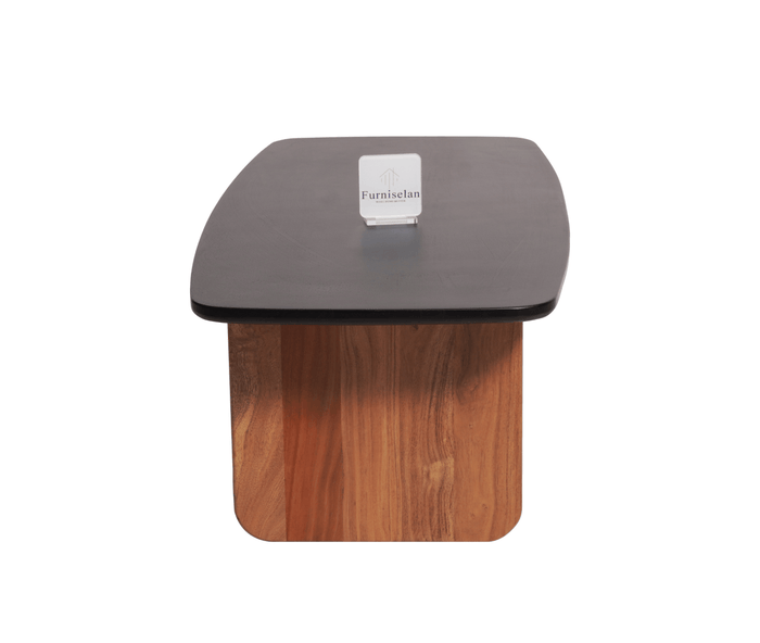 Columbus Solid Wood Coffee Table - Coffee Table - Furniselan - Black Top