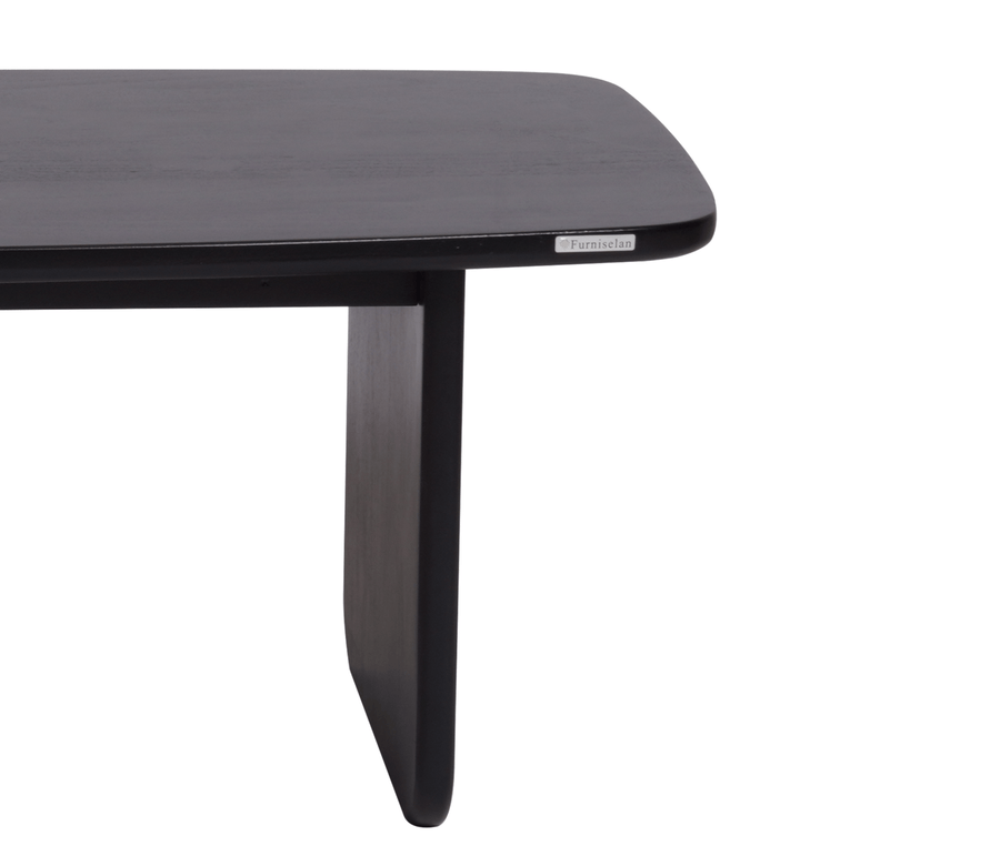Columbus Solid Wood Coffee Table - Coffee Table - Furniselan - Black-Finish