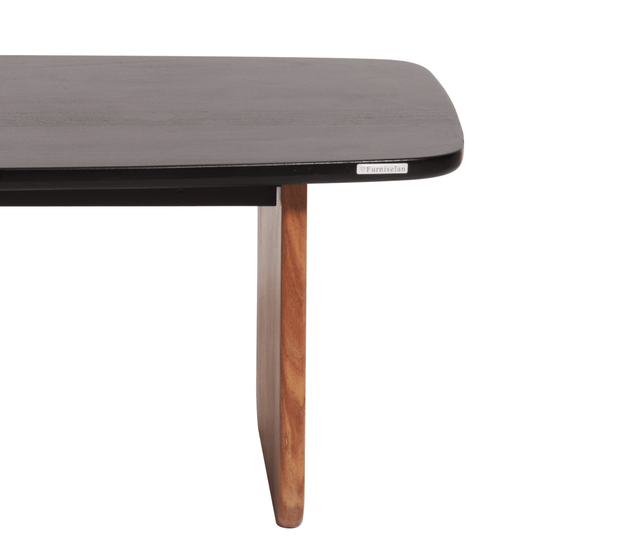 Columbus Solid Wood Coffee Table - Coffee Table - Furniselan - Black-Top