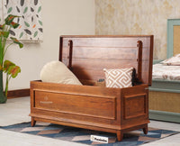 Colva Solid wood Storage Trunk Box - Trunks & Cabinets - Furniselan - Brown-Finish