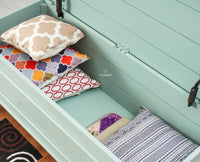 Colva Solid wood Storage Trunk Box - Trunks & Cabinets - Furniselan -Silt-Green
