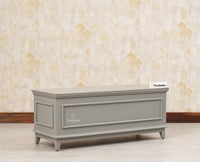 Colva Solid wood Storage Trunk Box - Trunks & Cabinets - Furniselan - Cool-Grey