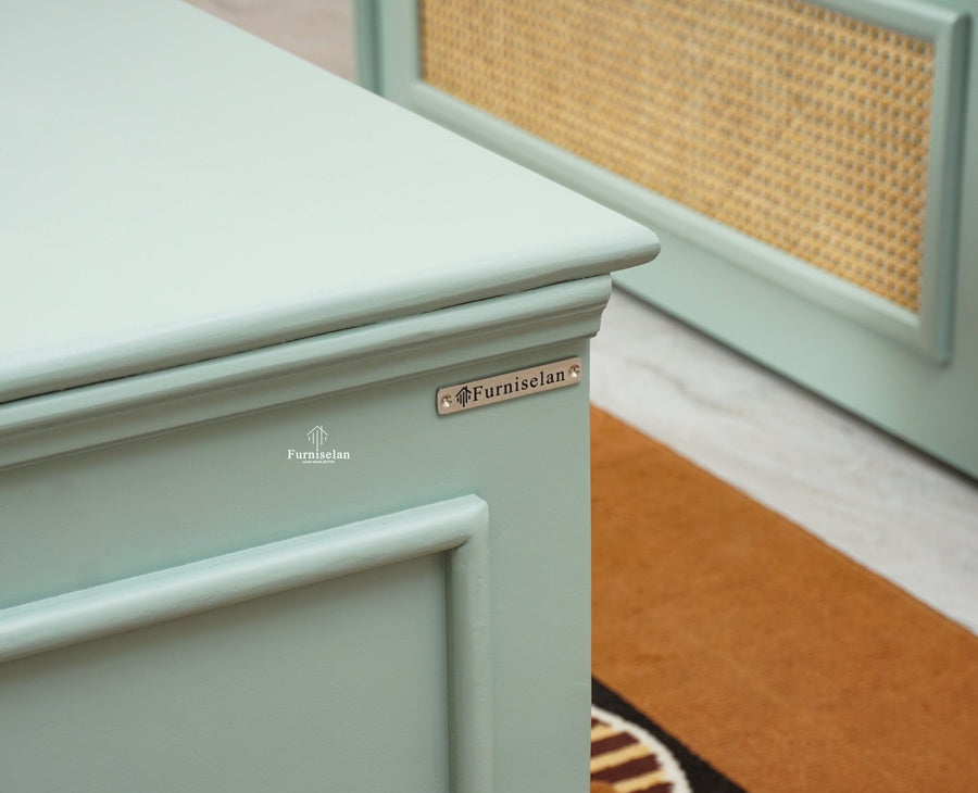 Colva Solid wood Storage Trunk Box - Trunks & Cabinets - Furniselan -Silt-Green