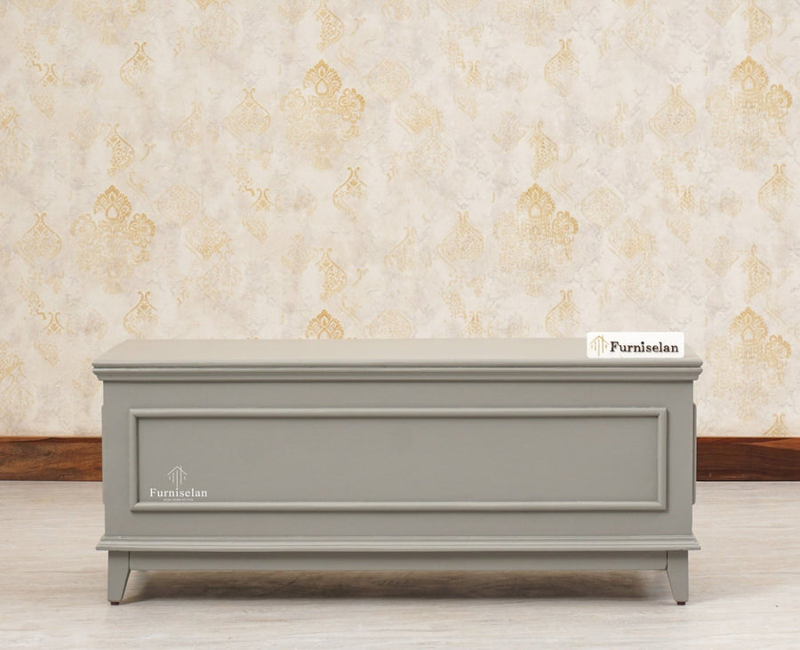 Colva Solid wood Storage Trunk Box - Trunks & Cabinets - Furniselan - Cool-Grey
