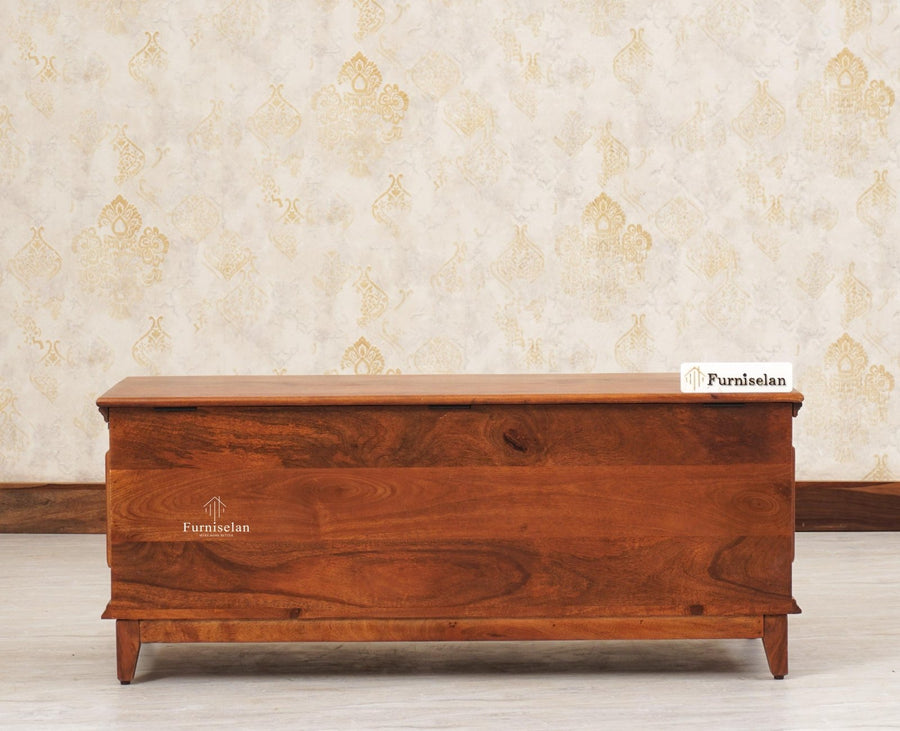 Colva Solid wood Storage Trunk Box - Trunks & Cabinets - Furniselan - Brown-Finish