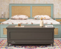 Colva Solid wood Storage Trunk Box - Trunks & Cabinets - Furniselan - Slate-Grey
