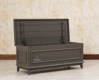 Colva Solid wood Storage Trunk Box - Trunks & Cabinets - Furniselan - Slate-Grey