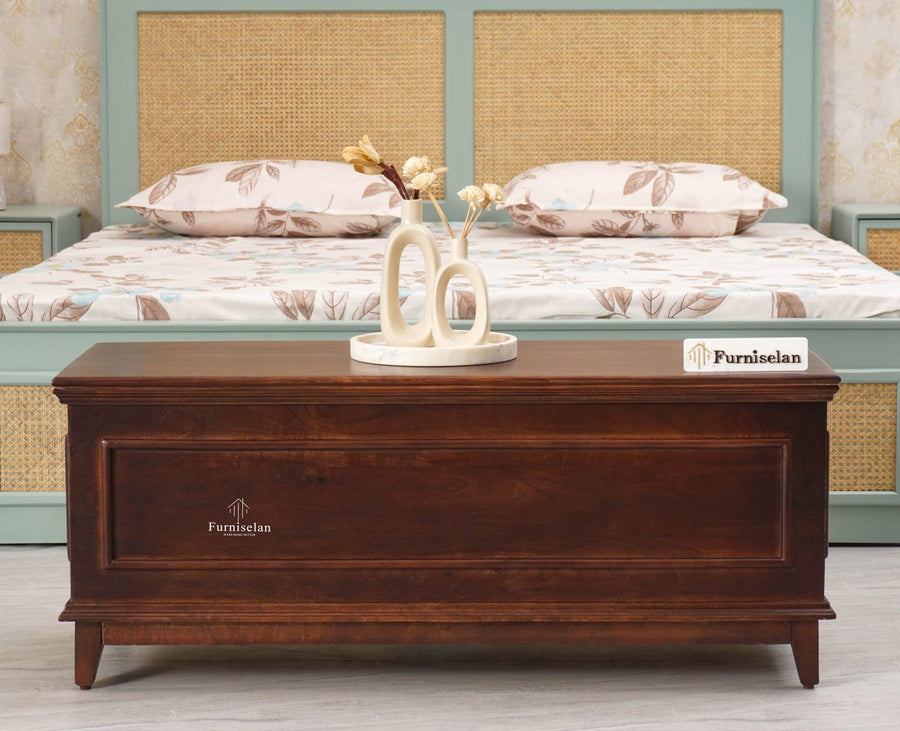 Colva Solid wood Storage Trunk Box - Trunks & Cabinets - Furniselan  - Grey-Finish