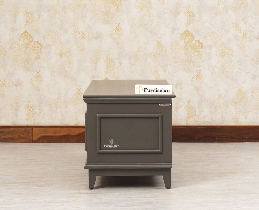 Colva Solid wood Storage Trunk Box - Trunks & Cabinets - Furniselan - Slate-Grey