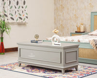 Colva Solid wood Storage Trunk Box - Trunks & Cabinets - Furniselan - Cool-Grey