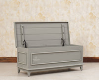 Colva Solid wood Storage Trunk Box - Trunks & Cabinets - Furniselan - Cool-Grey