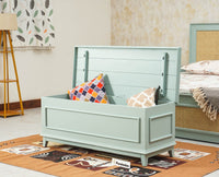 Colva Solid wood Storage Trunk Box - Trunks & Cabinets - Furniselan -Silt-Green