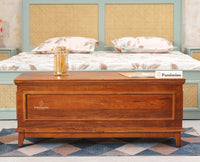 Colva Solid wood Storage Trunk Box - Trunks & Cabinets - Furniselan - Brown-Finish