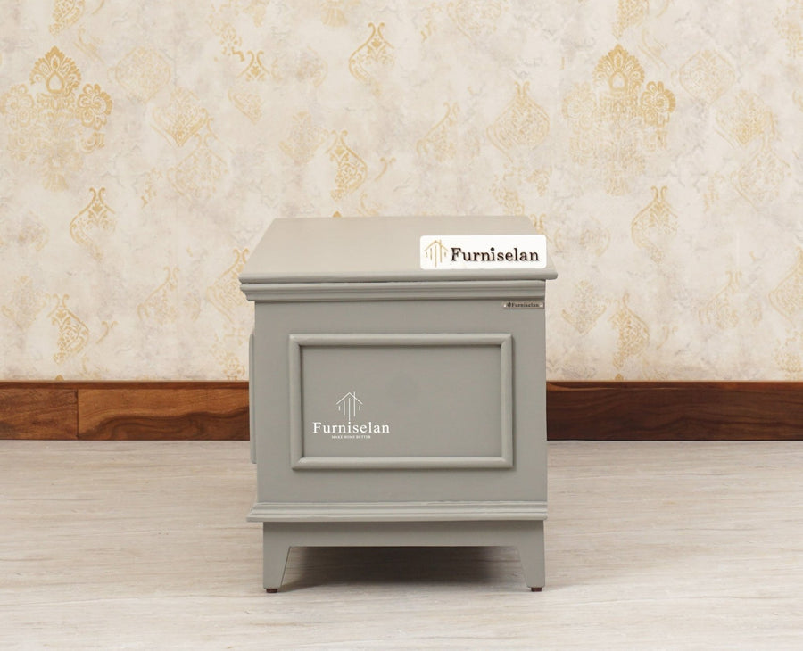 Colva Solid wood Storage Trunk Box - Trunks & Cabinets - Furniselan - Cool-Grey