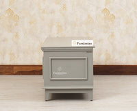Colva Solid wood Storage Trunk Box - Trunks & Cabinets - Furniselan - Cool-Grey