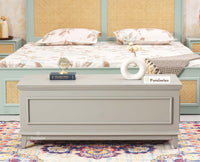 Colva Solid wood Storage Trunk Box - Trunks & Cabinets - Furniselan - Cool-Grey