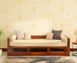 Copenhagen Sheesham Sofa Cum Bed Maple Finish