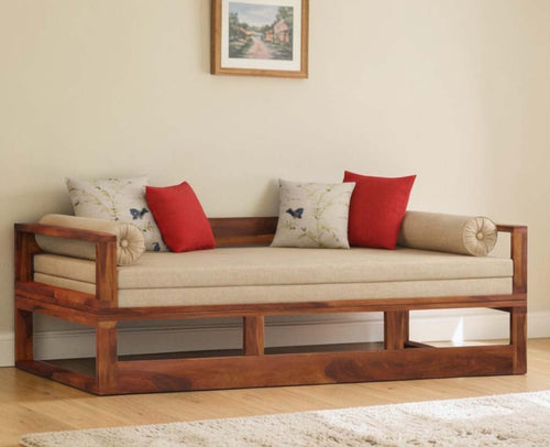 Copenhagen Sheesham Sofa Cum Bed (Copy) Furniselan Beige