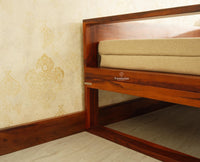 Copenhagen Sheesham Sofa Cum Bed Maple Finish