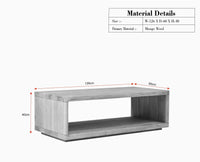 Copenhagen Simple Wooden Coffee Table Furniselan - Natural