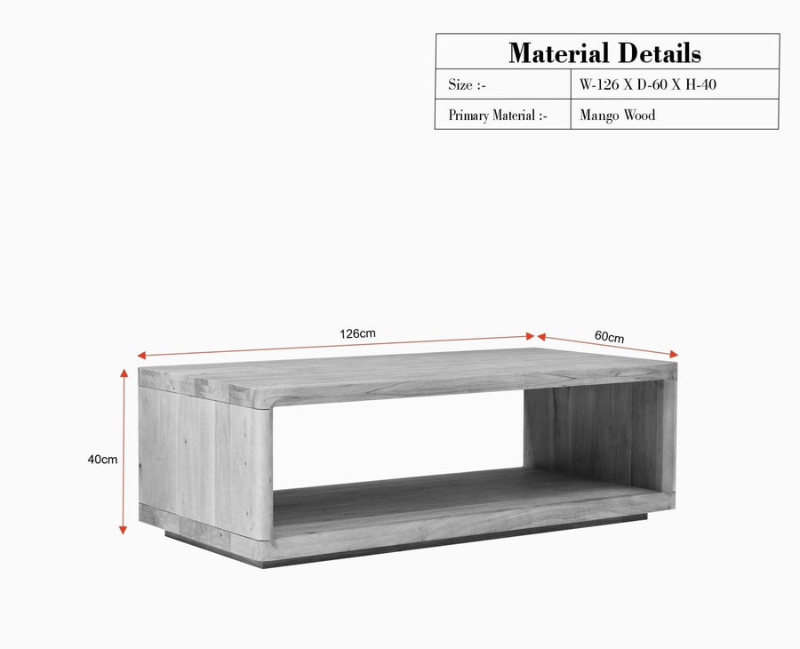 Copenhagen Simple Wooden Coffee Table Furniselan - Brown Finish
