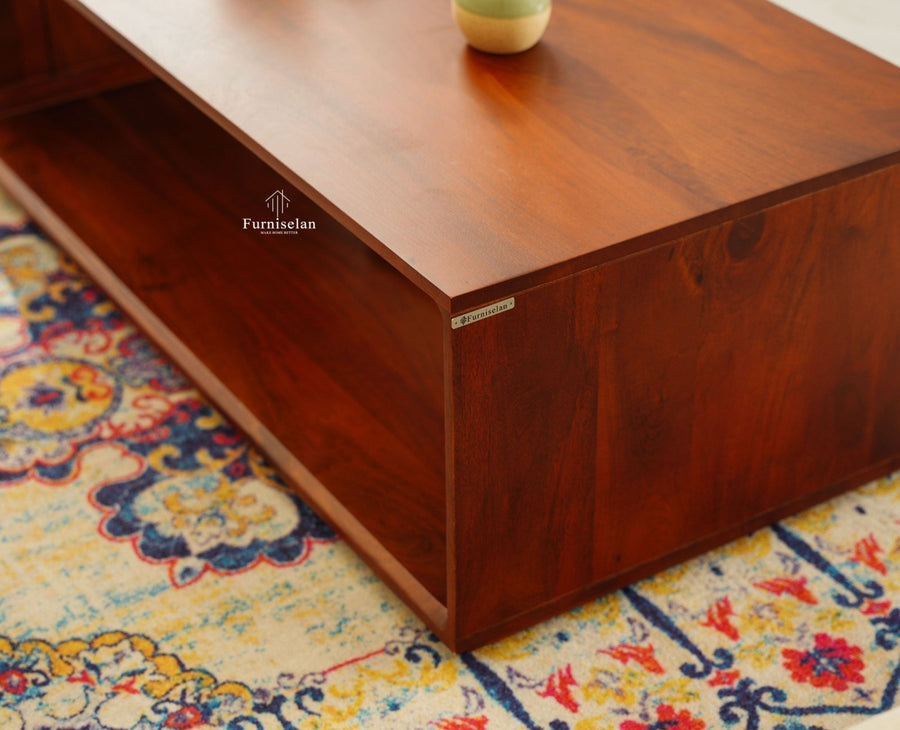 Copenhagen Simple Wooden Coffee Table Furniselan - Brown Finish