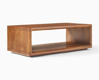 Copenhagen Simple Wooden Coffee Table Furniselan - Rustic Teak