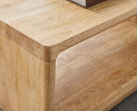 Copenhagen Simple Wooden Coffee Table Furniselan - Natural Finish