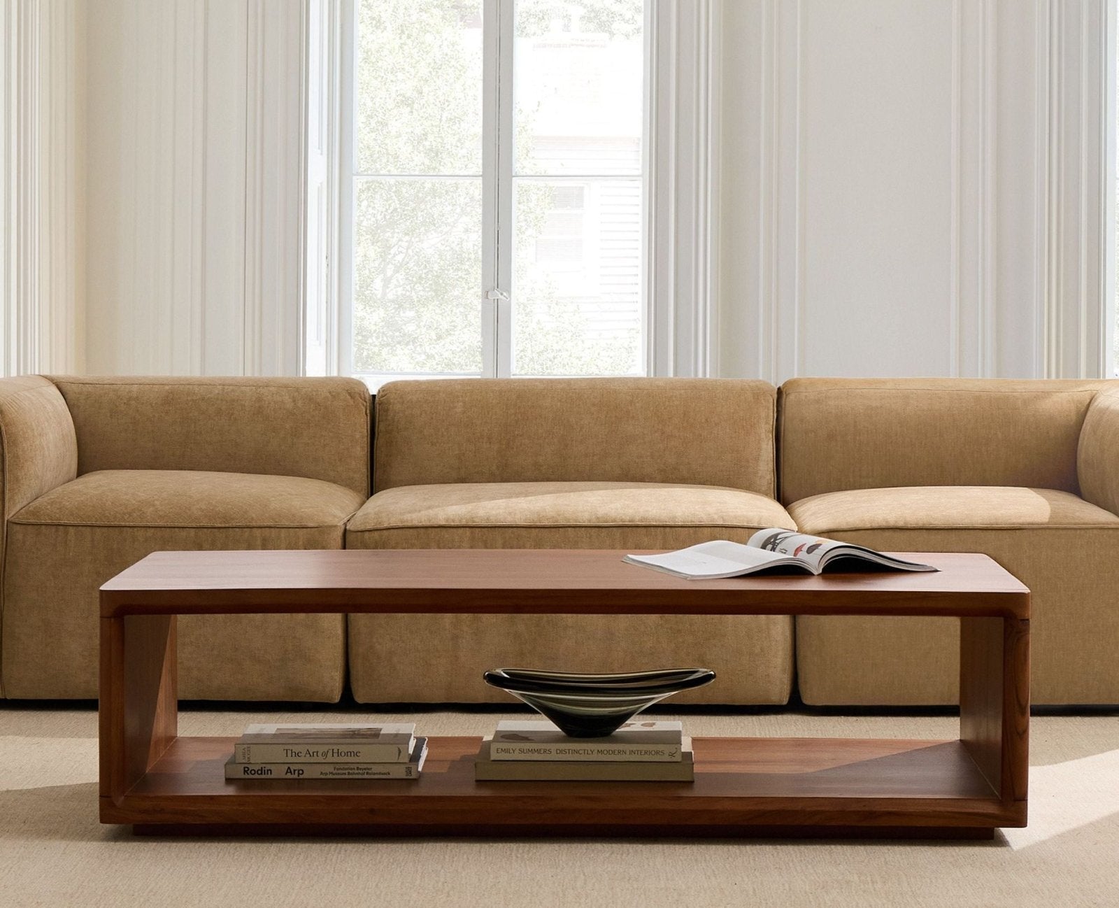 Copenhagen Simple Wooden Coffee Table Furniselan - Rustic Teak