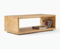 Copenhagen Simple Wooden Coffee Table Furniselan - Natural Finish