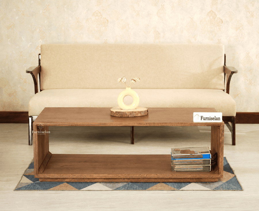 Copenhagen Simple Wooden Coffee Table Furniselan - Natural oak Finish