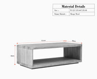 Copenhagen Simple Wooden Coffee Table Furniselan - Rustic Teak