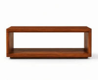 Copenhagen Simple Wooden Coffee Table Furniselan - Brown Finish