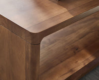 Copenhagen Simple Wooden Coffee Table Furniselan - Rustic Teak