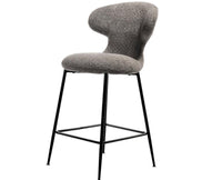 Coral Crest Bar Chair – Modern Upholstered Dining Chair for Home & Café Grey
