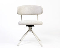 Cotton Aiko Dining Chair with Metal- Swivel – Modern Upholstered Swivel Dining Chair with Metal Base  Furniselan Light Grey