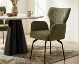 Cotton Aveno Dining Chair with Metal – Modern Upholstered Dining Chair with Metal Legs
