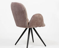 Cotton Jhene Dining Chair with Metal – Modern Upholstered Dining Chair with Metal Legs Furniselan Light Pink