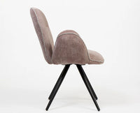 Cotton Jhene Dining Chair with Metal – Modern Upholstered Dining Chair with Metal Legs Furniselan Light Pink