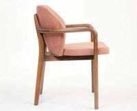 Cotton Onboa Dining Chair with RubberWood – Solid Wood Modern Dining Chair for Home & Restaurant Furniselan Coral pink