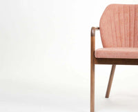 Cotton Onboa Dining Chair with RubberWood – Solid Wood Modern Dining Chair for Home & Restaurant Furniselan Coral pink